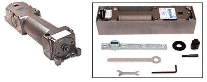 CRL Jackson 900 Series 90 Degree and 120 Degree Dual Hold-Open Spring Power Adjustable Floor Mounted Closer With Center-Hung Package - J993H0N