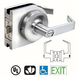 CRL Polished Stainless Grade 1 Lever Lock Housing - Privacy - LH40PS