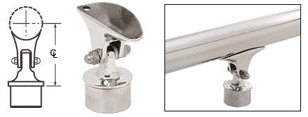 CRL Polished Stainless Adjustable Saddle for 2" Tubing - HR20VAPS