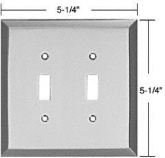 CRL Chrome Double Toggle Metal Mirror Plate - MMP8CH