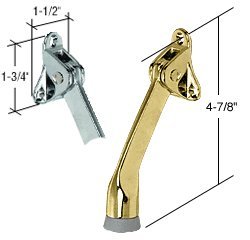 CRL Bright Brass Finish Door Mounted Economy Stop and Holder - J4543