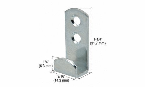 CRL Anochrome Standard Mirror Clip With 5/16" Channel [100 pack] - KV309
