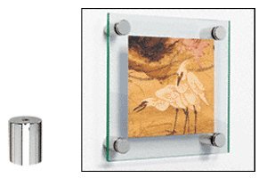 CRL Polished Stainless Standoff Base 1/2" Diameter by 1" Long - S0B121PS