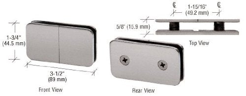 CRL Brushed Nickel Traditional 180 Degree Split Face and "Y" Inline Glass Clamp - GCB182BN