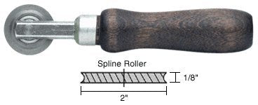 CRL Concave Edge Steel Spline Roller 2" x 1/8" Wheel - 27K7