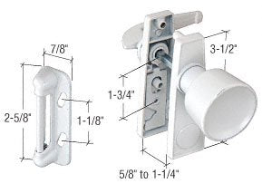 CRL White Screen and Storm Door Tulip Knob Latch with 1-3/4" Screw Holes - K5121
