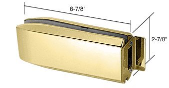 CRL Brass PTH Series Glass Mounted Long Patch Lock Keeper - PTH314BR
