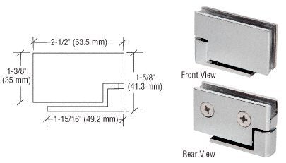 CRL Brushed Nickel Surface Mount Cabinet Pivot Hinges - FA50BN