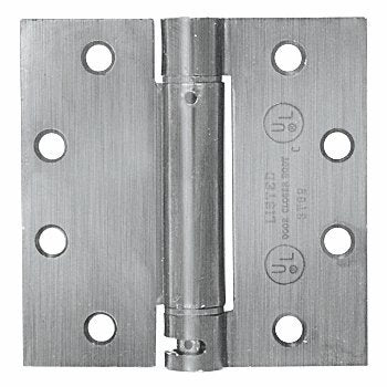 CRL 4-1/2" x 4-1/2" Satin Chrome Heavy-Duty Square Spring Hinge - S4526D