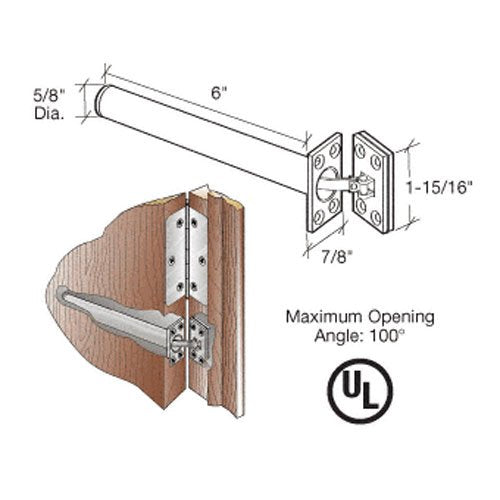Chrome Spring Action Concealed Door Closers - KC32HD