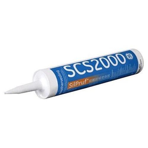 Precast White GE SilPruf SCS2000 Silicone Sealant - 24 Tubes (Case) - SCS2020