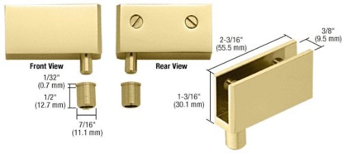 CRL Brass Wide Glass Door Pivot Hinge - EH326