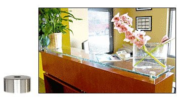 CRL Brushed Stainless Standoff Base 1-1/4" Diameter by 1/2" Long - S0B11412BS