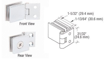 CRL Chrome Single Wall-to-Glass Hinges - EH262