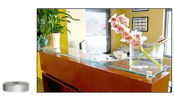 CRL Satin Chrome 1-1/4" Diameter by 1/4" Standoff Base - S0B11414SC