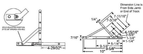 CRL Stainless Steel 10" Concealed Casement Hinge - Package - EP23088