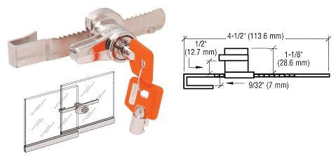 CRL Keymatic Sliding Door Ratchet Lock - KML48