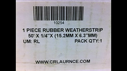 CRL One-Piece Self-Sealing Weatherstrip 1/16" to 3/32" Panel - 3/16" to 1/4" Glass - 10254