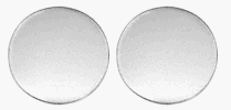 CRL Polished Stainless 2" Blank Round Glass Presence Indicator Set - RPPBPS
