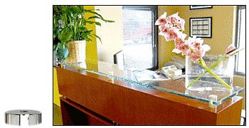 CRL Polished Stainless 1-1/4" Diameter by 1/4" Long Standoff Base - S0B11414PS