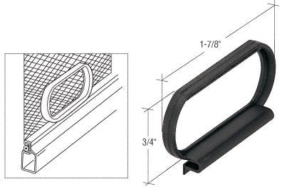 CRL Black Plastic "Loop" Screen Pull Tab - Bulk Package - WSC424B