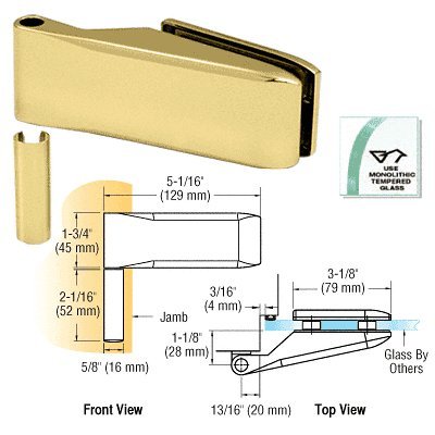 CRL Brass Barcelona Free Swinging Interior Door Hinge - PTH350BR