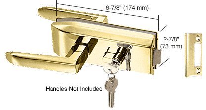 CRL Brass Glass Mounted Latch With Lock and Thumbturn - PTH311BR