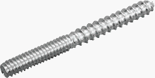 CRL 2-1/2" Long Zinc Hanger Bolt for 1-1/2" and 2" Diameter Standoff - HB38212Z