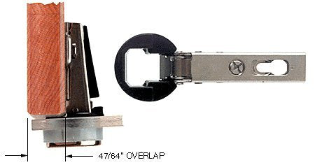 CRL European Style Glass Door Overlay Hinge - EH202