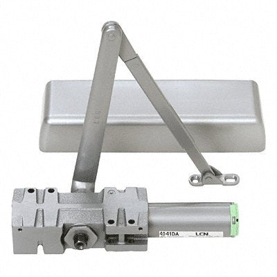 CRL LCN Aluminum ANSI Grade 1 Adjustable Spring Power Multi-Size Size 1 - 6 Surface Mounted Door Closer with Delayed Action - 4041DAL