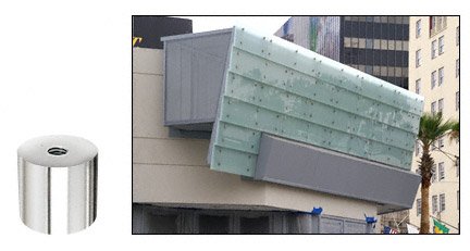 CRL Polished Stainless Standoff Base 1-1/2" Diameter by 1" Long - S0B1121PS