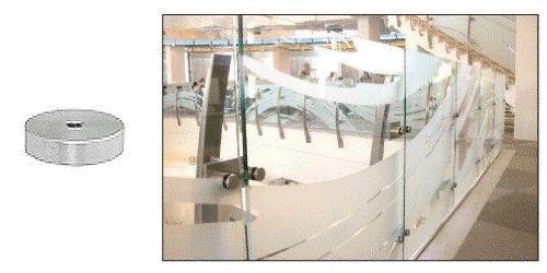 CRL Brushed Stainless Standoff Base 2" Diameter by 1/2" Long - S0B212BS