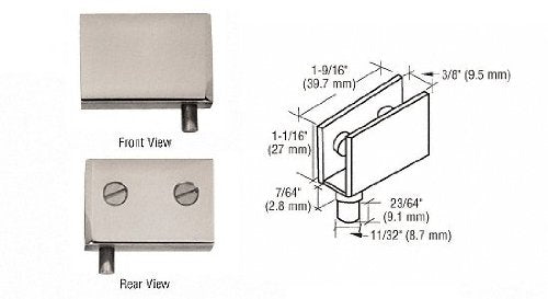 CRL Brushed Nickel Glass Door Pivot Hinges - EH225