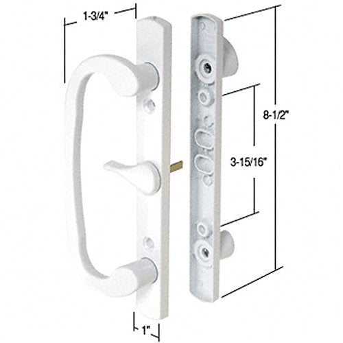CRL White 8-1/2" Mortise-Style Handle 3-15/16" Screw Holes - C1317