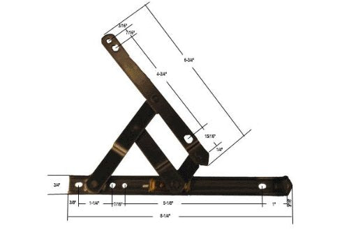 CRL 8" 4-Bar Standard Duty Stainless Steel Friction Hinge - 430108