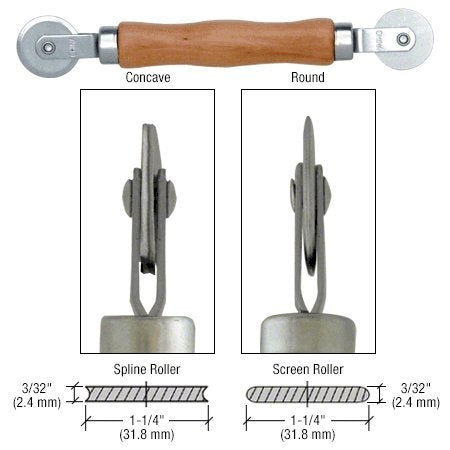 CRL Basic Combination Steel Wheel Screen and Spline Roller - PL7505