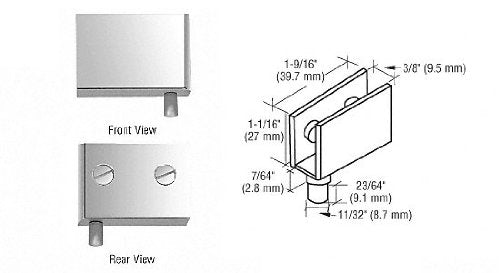 CRL Chrome Finish Glass Door Pivot Hinges - EH224