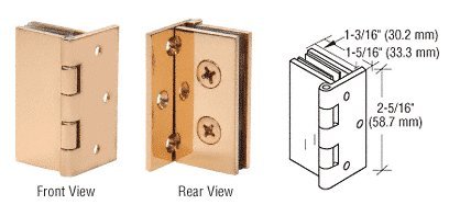 CRL Brass Finish Double Wall-to-Glass Hinges - EH244