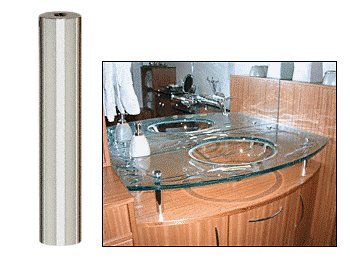 CRL Polished Stainless Standoff Base 3/4" Diameter by 4" Long - S0B344PS