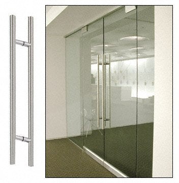 CRL Brushed Stainless 42" Extra Length Ladder Style Back-to-Back Pull Handle - 42LPBS