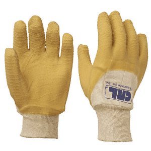 CRL Regular Knit Wrist Wrinkle Finish Natural Rubber Palm Gloves - 63PNFW