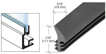 CRL Black Universal Glazing Spline [1000 ft.] - GS301BLM