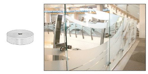 CRL Polished Stainless Standoff Base 2" Diameter by 1/2" Long - S0B212PS