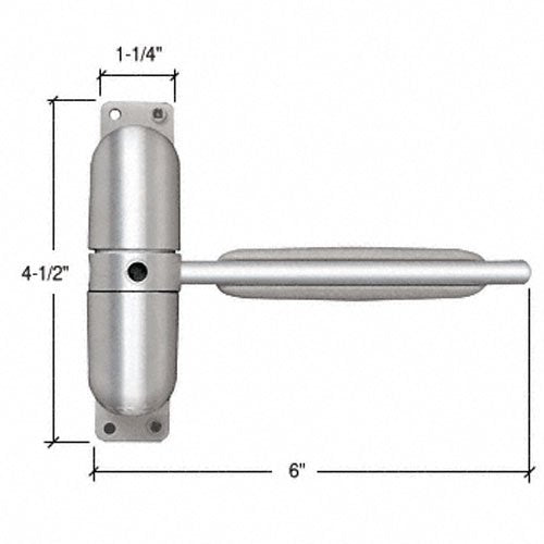 CRL Satin Chrome Safety Spring Door Closer - KC61USA
