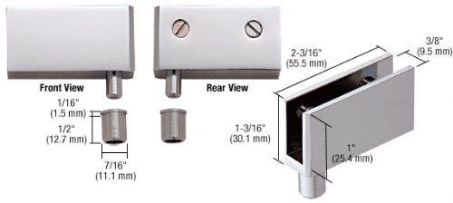 CRL Chrome Wide Glass Door Pivot Hinge - EH324