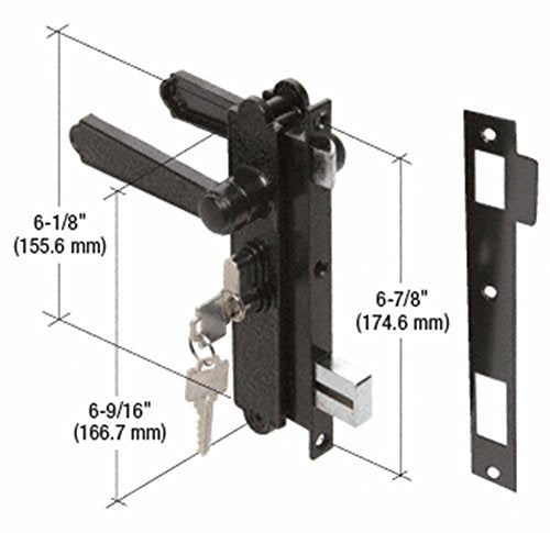 CRL Black Screen and Storm Security Door Mortise Lock for Academy Doors - K5092