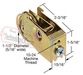 CRL 1-1/2" Bulk Pack Steel Ball Bearing Glass Door Roller 10/PK - PB1950B