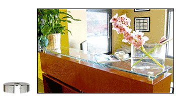 CRL Chrome 1-1/4" Diameter by 1/4" Long Standoff Base - S0B11414CH