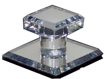 CRL Small Clear Acrylic Stick-On Mirror Knob - 1-3/4" Square - SMPC3