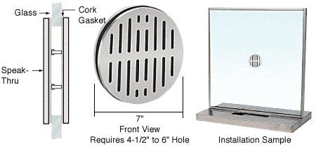 CRL 7" Stainless Steel Speak-Thru - SST7